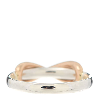 Tiffany Sterling Silver 18K Rose Gold Infinity Ring 53 6.25 3 of 5