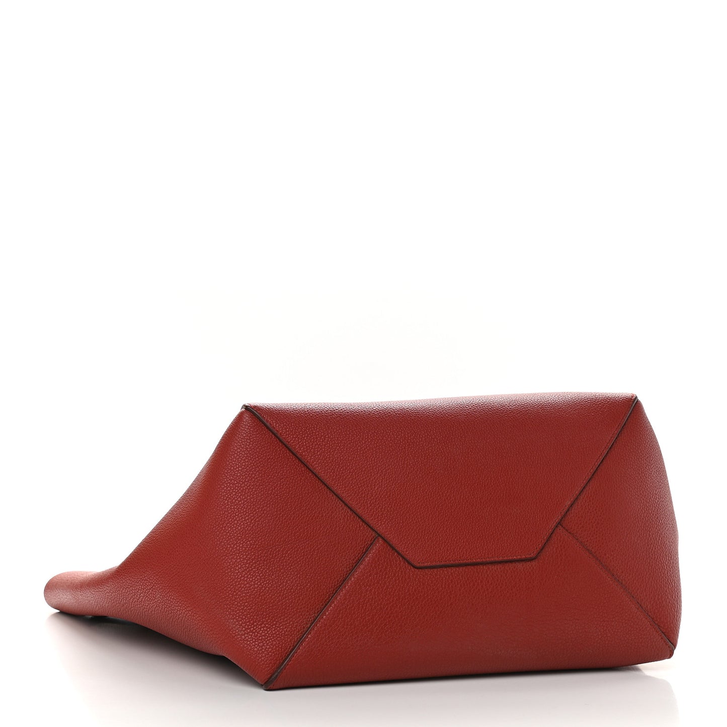 Soft Grained Calfskin Small Belt Cabas Fox Red