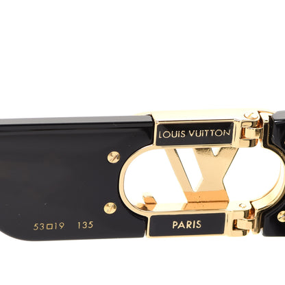 Louis Vuitton Acetate LV Link Square Sunglasses Z1478E Black 5 of 7
