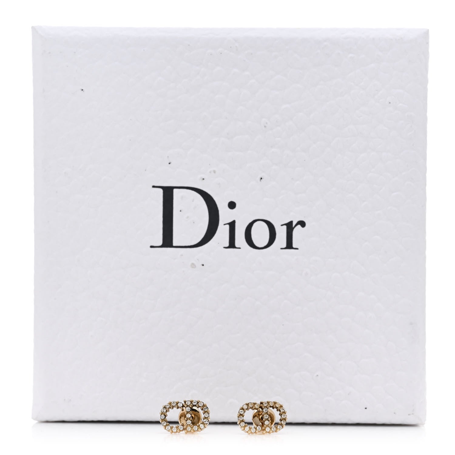 Christian Dior Crystal Clair D Lune Earrings Gold 4 of 4