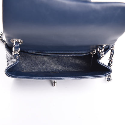 Chanel Patent Quilted Mini Square Flap Navy Blue 5 of 10