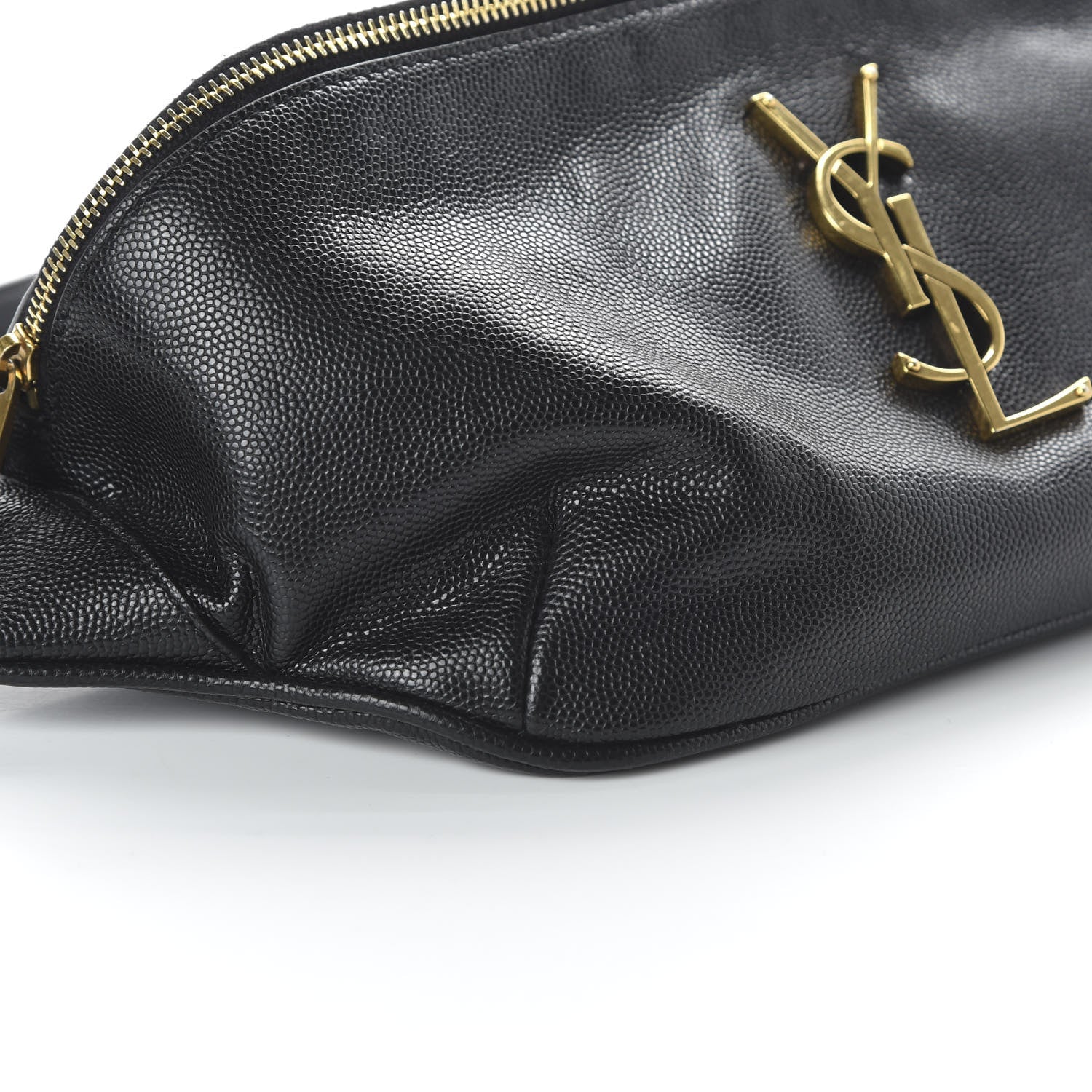 Saint Laurent Grain De Poudre Monogram Belt Bag Black 6 of 9