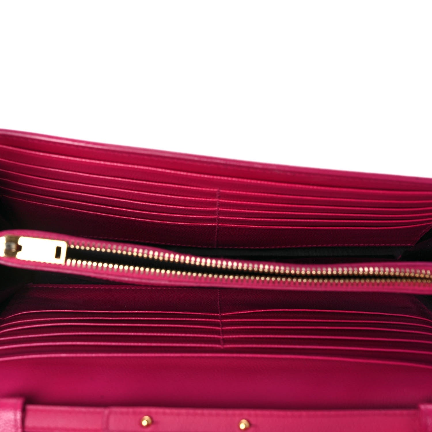 Saint Laurent Grain De Poudre Monogram Chain Wallet Bubblegum 5 of 10