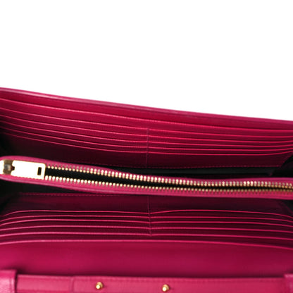 Saint Laurent Grain De Poudre Monogram Chain Wallet Bubblegum 5 of 10