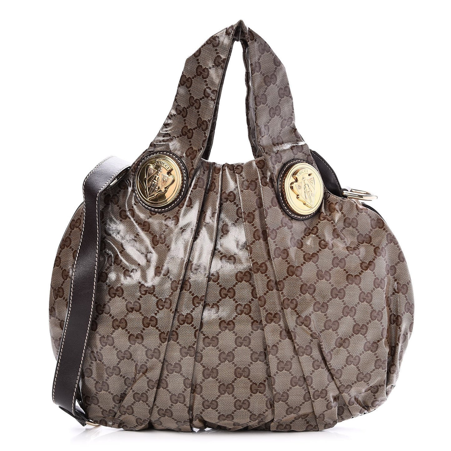 Crystal Monogram Small Hysteria Tote Dark Brown