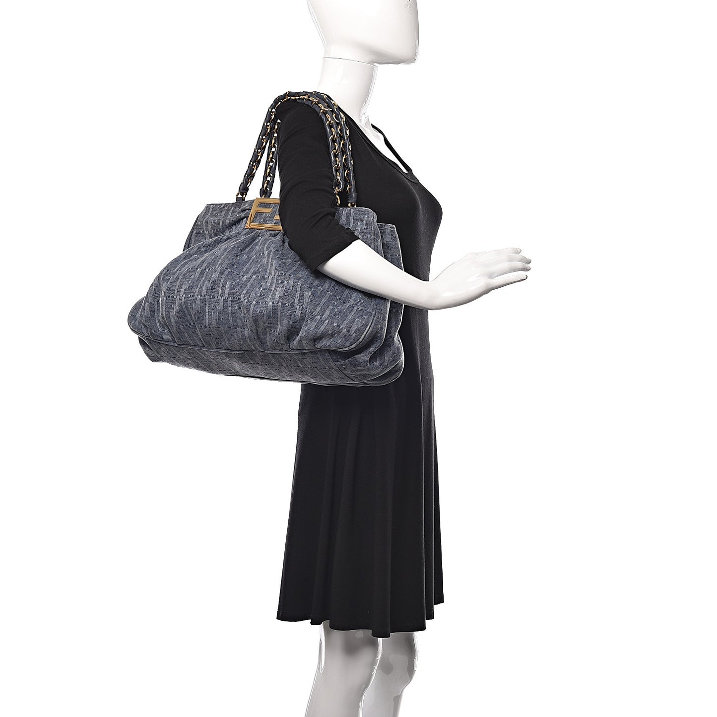 Denim Zucca Mia Tote Blue