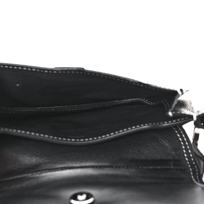 Christian Dior X KAWS Grained Calfskin Saddle Wristlet Black 5 of 10