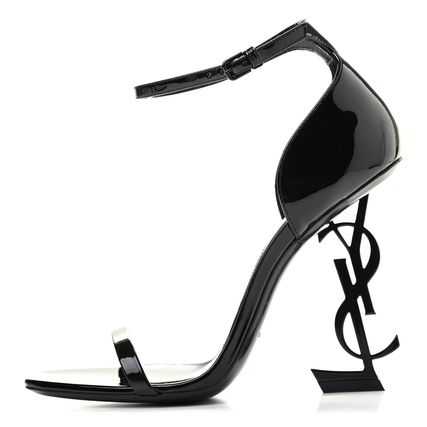 Patent Calfskin Opyum 110 Sandals 36 Black