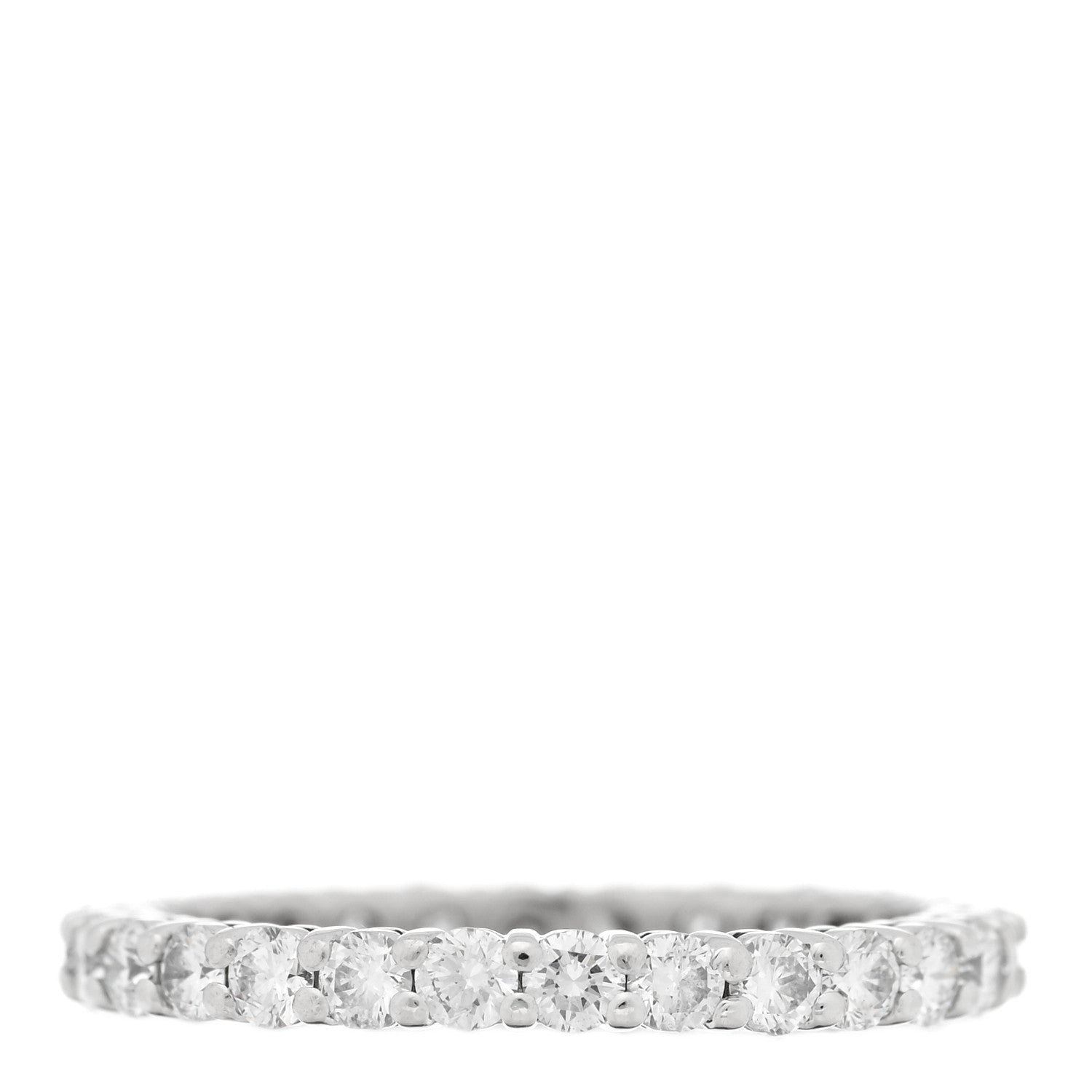 Tiffany Platinum Diamond 2.2mm Full Circle Forever Band Ring 3 of 4
