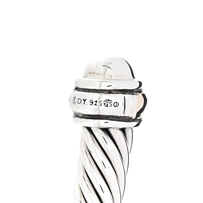 David Yurman Sterling Silver 18K Yellow Gold 4mm Cable Classics Bracelet 3 of 5