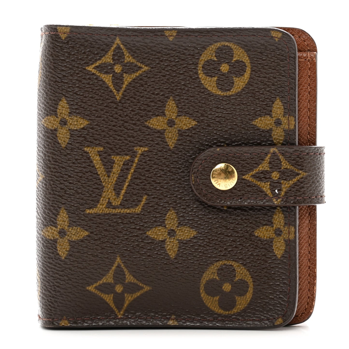 LOUIS VUITTON Monogram Compact Zippe Zipped Wallet