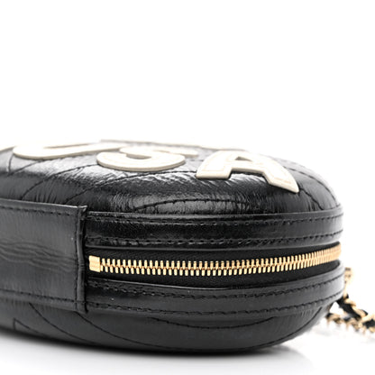 Chanel Lambskin Embroidered Chevron Quilted La Pausa Tassel Clutch Black 10 of 10