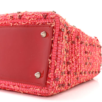 Christian Dior Tweed Fringe Rhinestone Medium Lady Dior Red 10 of 10