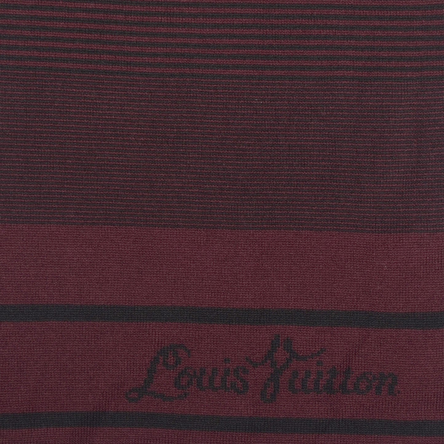 Wool Multistripe Scarf Burgundy