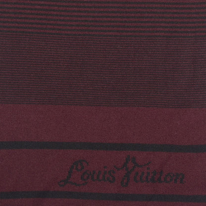 Louis Vuitton Wool Multistripe Scarf Burgundy 4 of 5