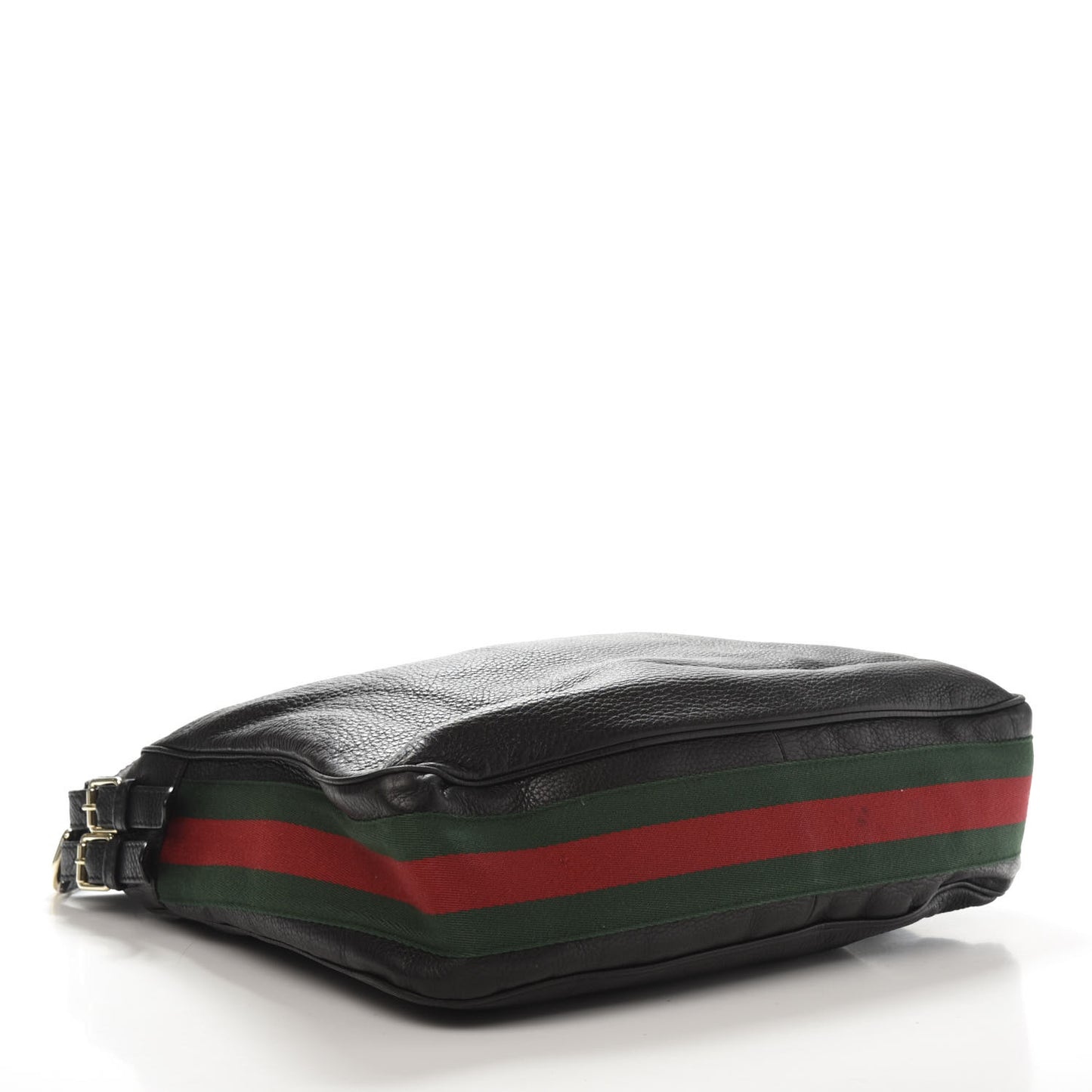 Pebbled Calfskin Medium Heritage Shoulder Bag Black
