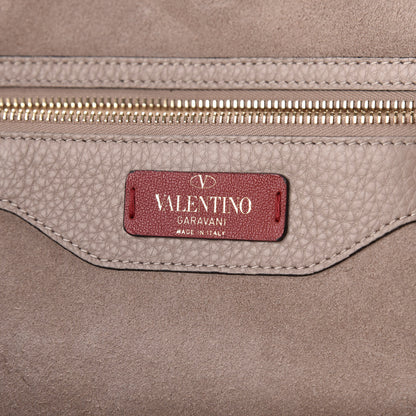 Valentino Garavani Grained Calfskin Rockstud Shoulder Tote Poudre 6 of 9