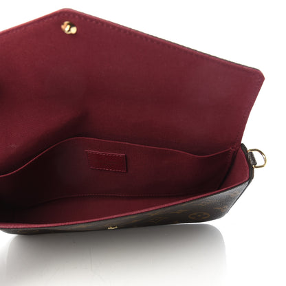 Louis Vuitton Monogram Pochette Felicie Chain Wallet Fuchsia 5 of 9