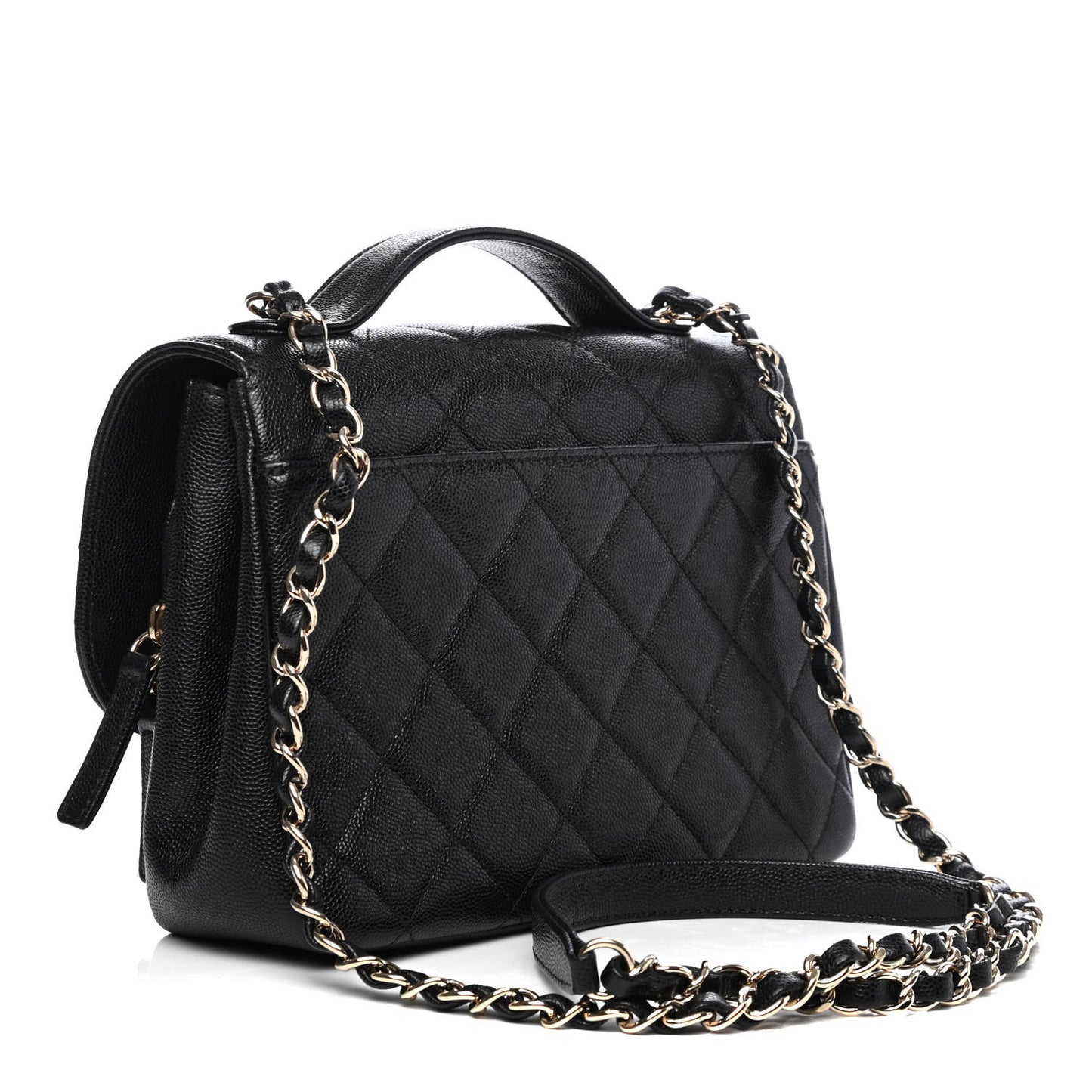 Caviar Quilted Medium Business Affinity Flap Black