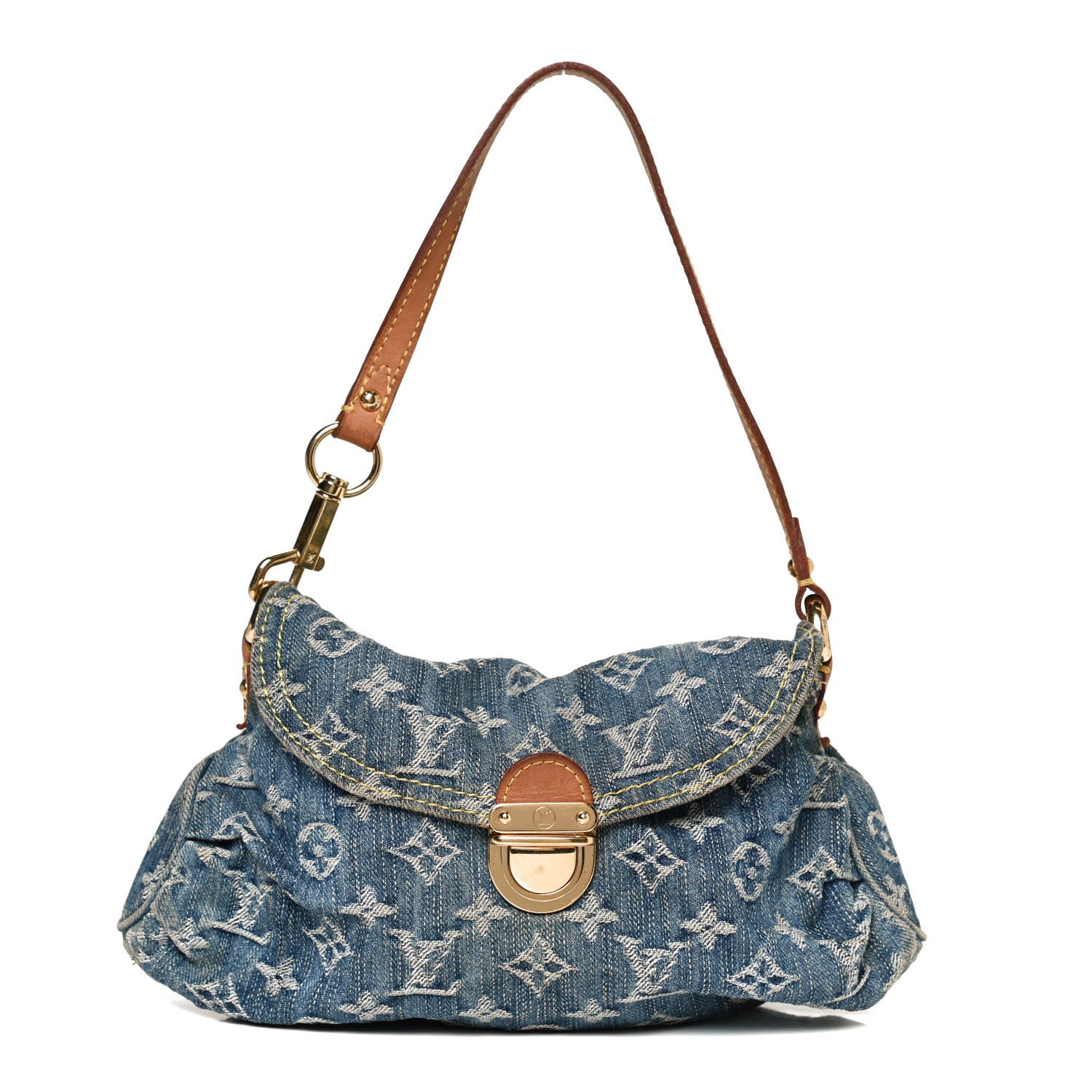 Louis Vuitton Monogram Denim Mini Pleaty Blue 1 of 11
