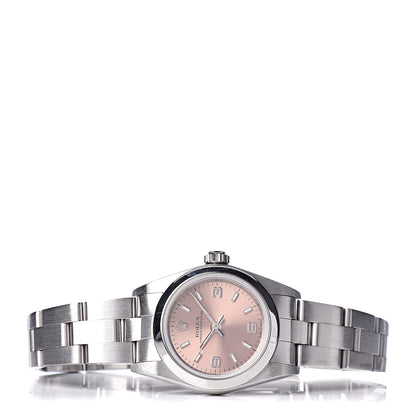 Rolex Stainless Steel 24mm Oyster Perpetual Watch Pink 76080 3 of 7