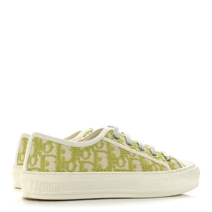 Christian Dior Canvas Oblique Walk'N'Dior Low Top Sneakers 37 Chartreuse 4 of 9