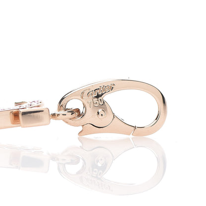 Cartier 18K Pink Gold Pink Sapphire Logo Charm 3 of 3