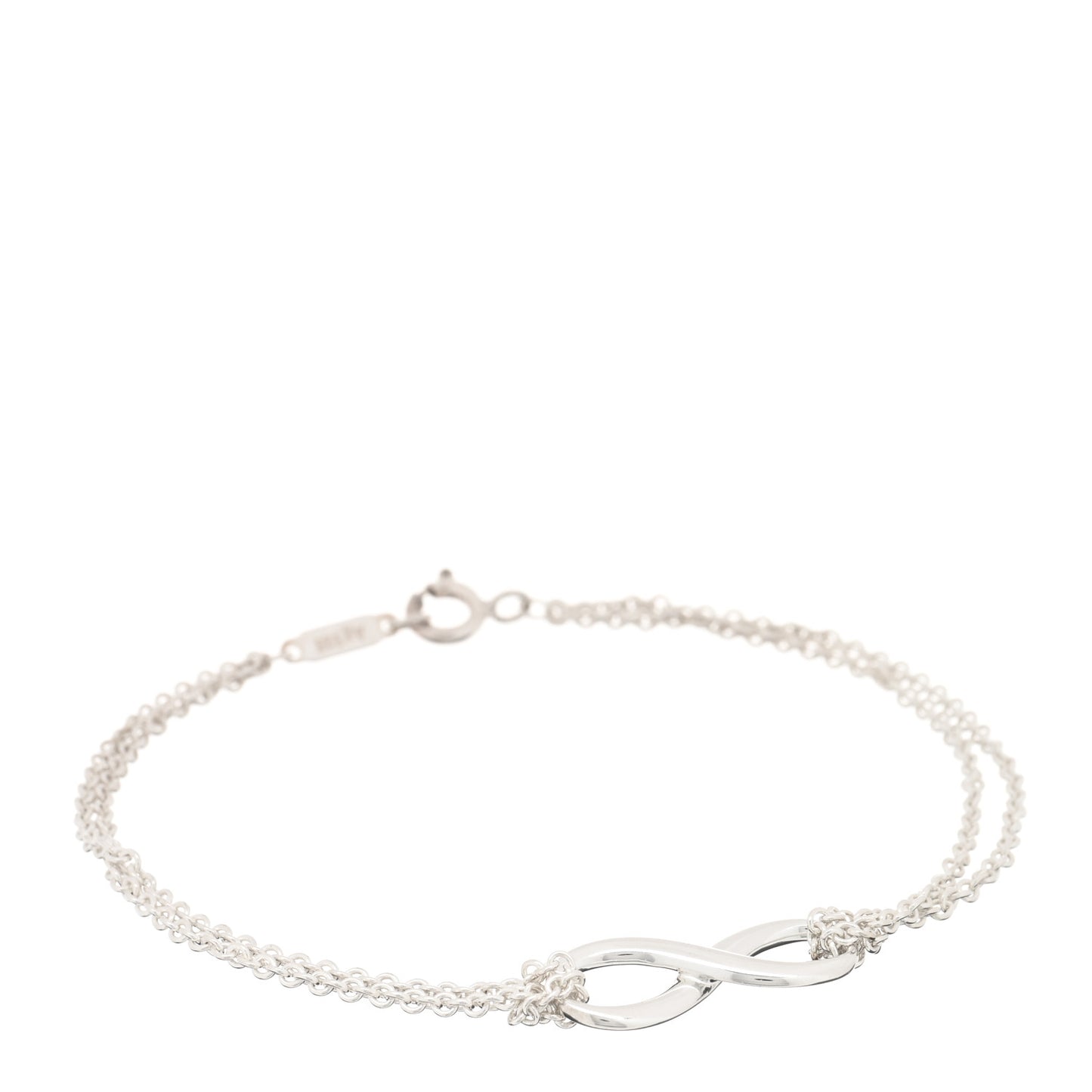 Sterling Silver Infinity Double Chain Bracelet
