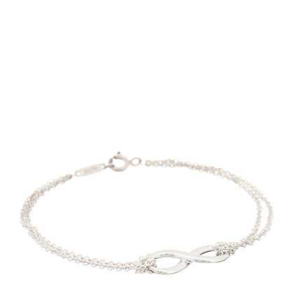 Tiffany Sterling Silver Infinity Double Chain Bracelet 1 of 3