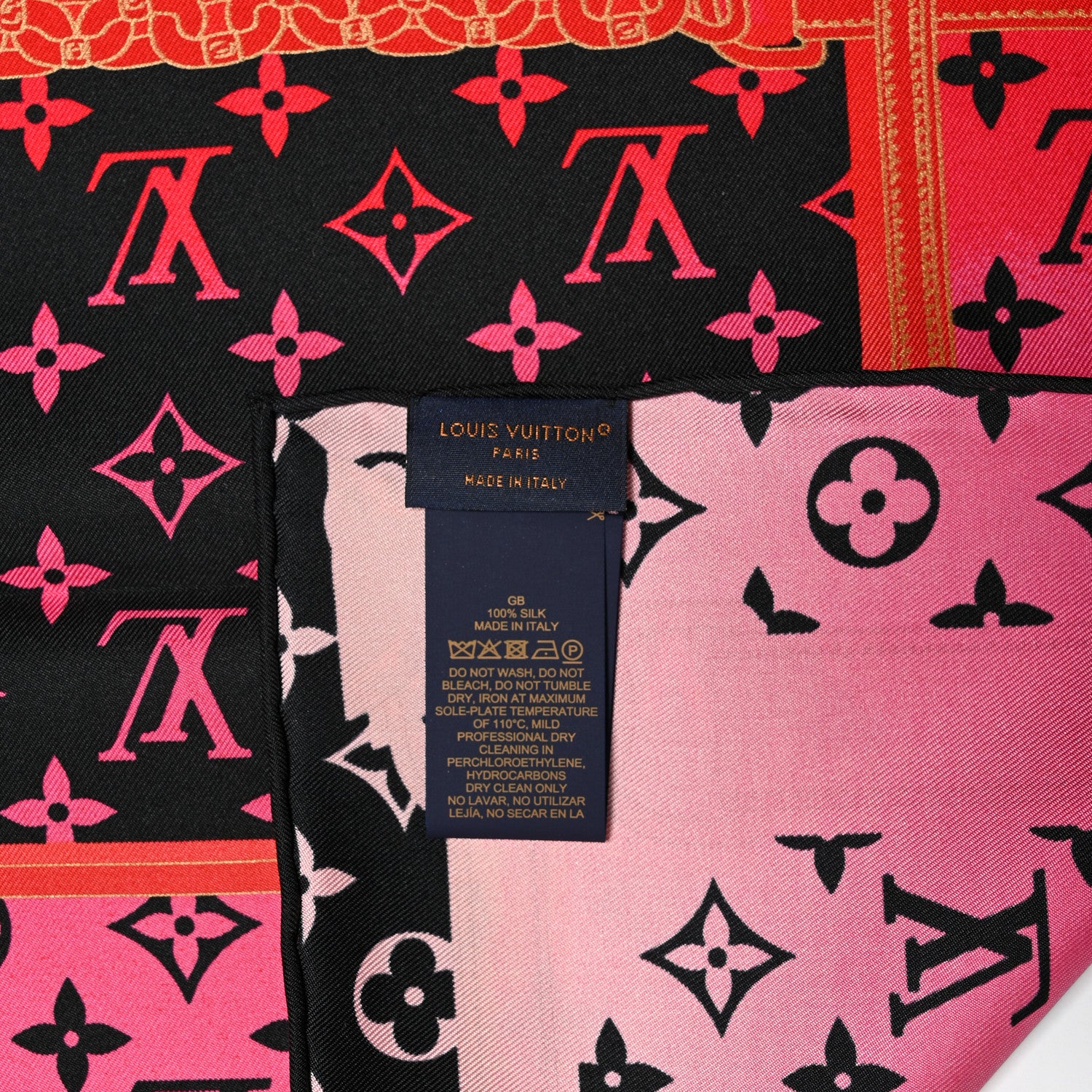 Louis Vuitton Silk Monogram Rising Confidential Square Scarf 70 Beige Multicolor 2 of 3