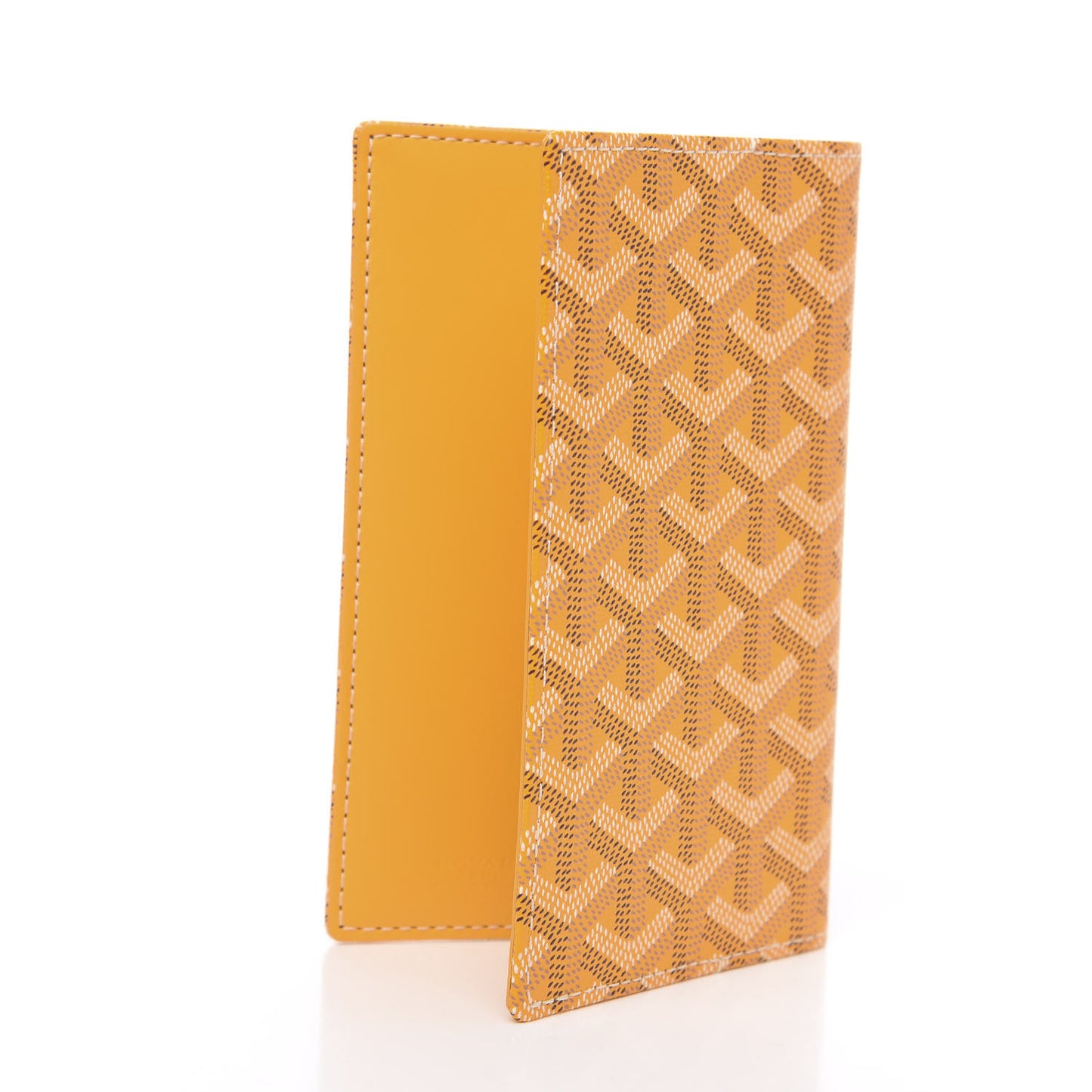 Goyardine Passport Holder Yellow