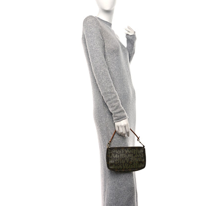 Louis Vuitton Monogram Graffiti Pochette Accessories Kaki 2 of 11