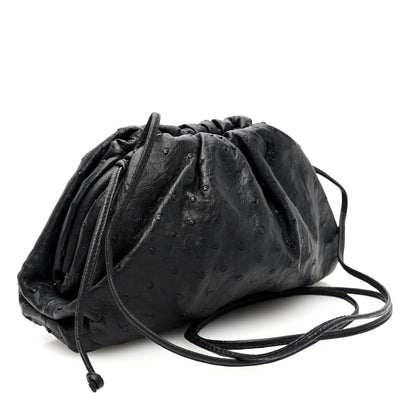 Bottega Veneta Ostrich The Mini Pouch Black 3 of 10