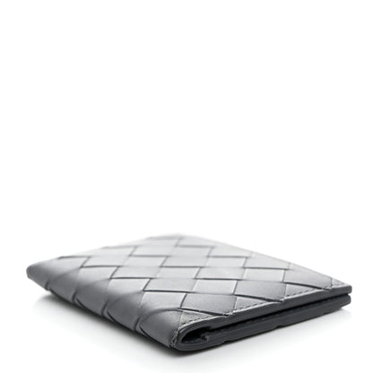 Bottega Veneta Calfskin Intrecciato Flap Card Case Thunder 4 of 7