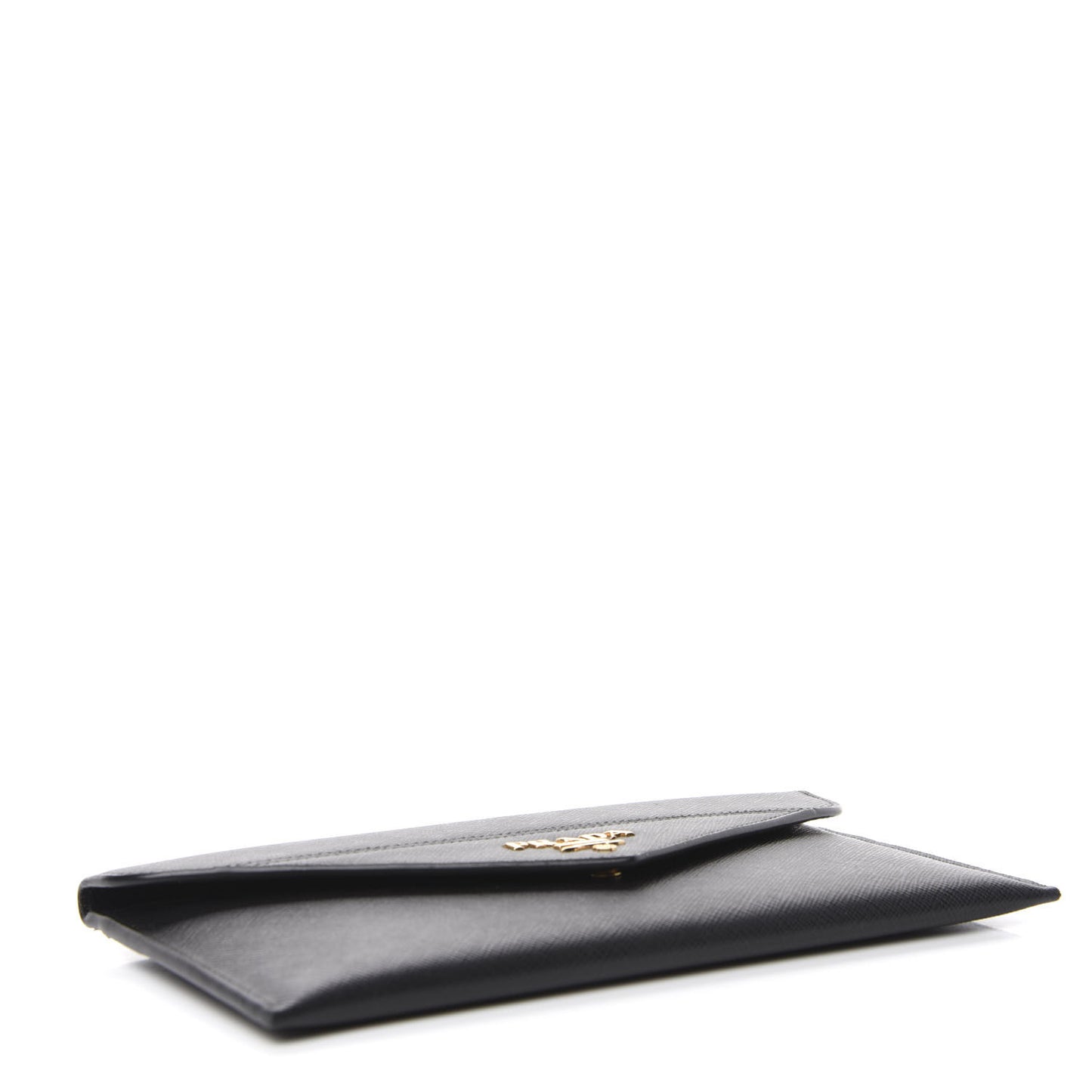 Saffiano Letter Envelope Wallet Black