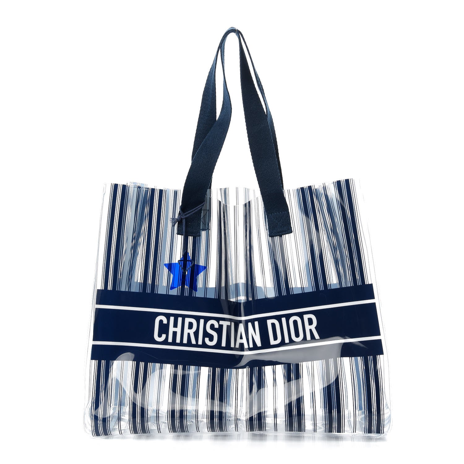 Christian Dior Plastic Diorivera Tote Navy 1 of 8