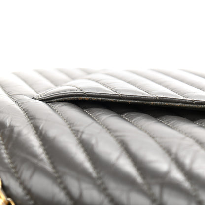Chanel Aged Calfskin Chevron Quilted 2.55 Reissue 227 Flap Grey 12 of 21
