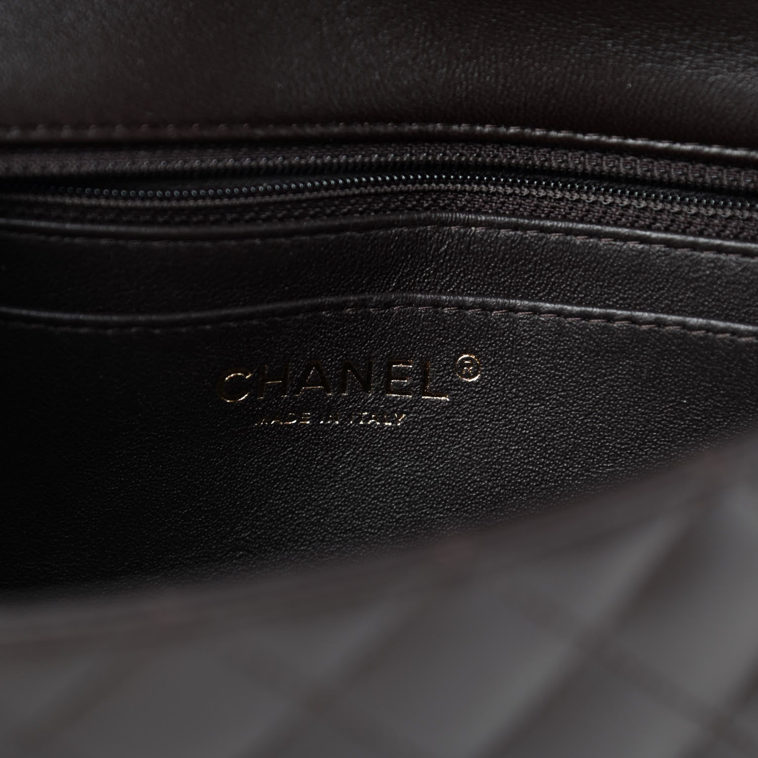 Chanel Lambskin Quilted Mini Rectangular Flap Dark Brown 6 of 11