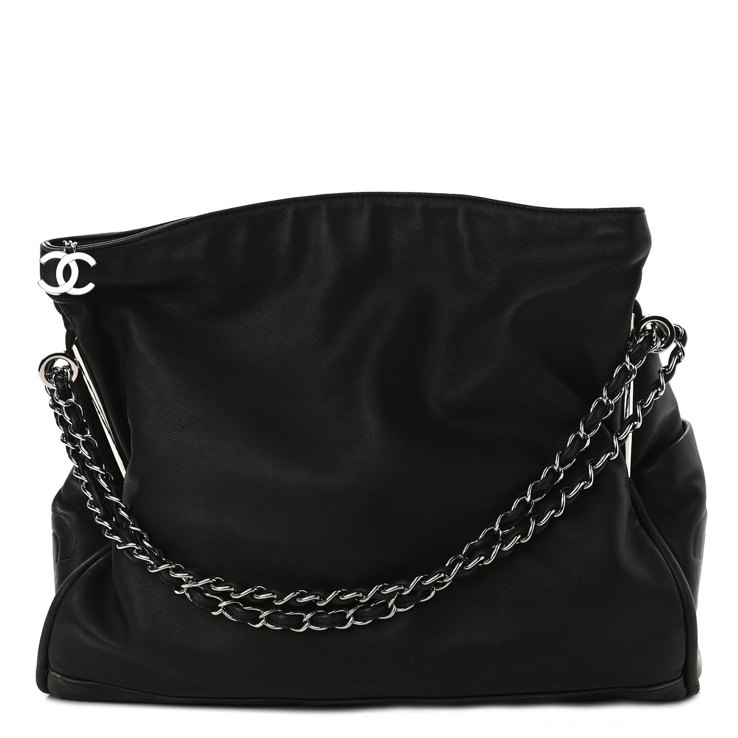 Lambskin Large Ultimate Soft Tote Black