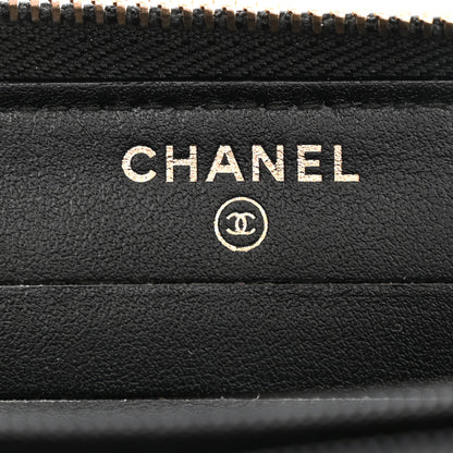 Chanel Caviar Quilted Medium Filigree Zip Around Wallet Black 6 of 11