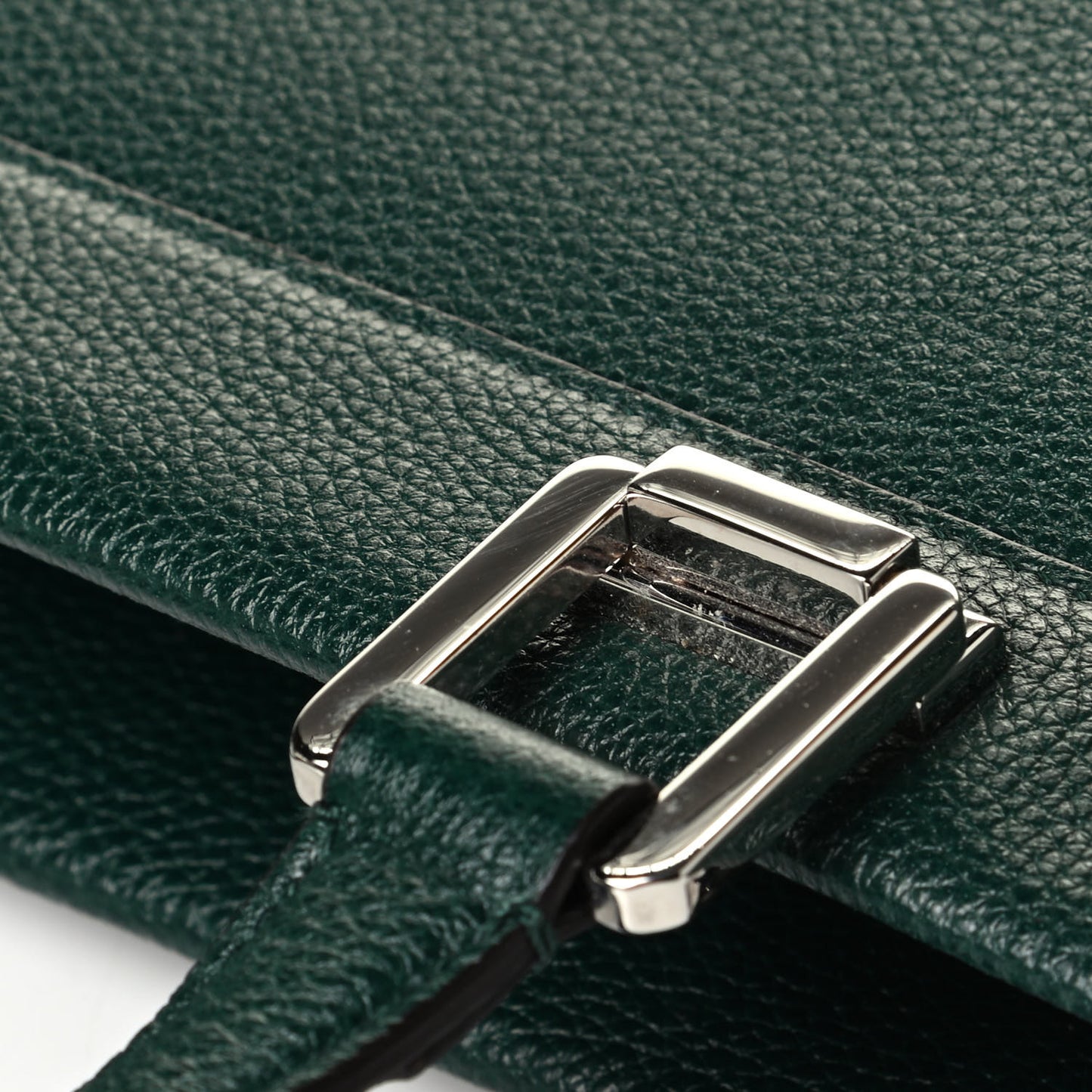 Grainy Calfskin Medium Zumi Top Handle Bag Vintage Green