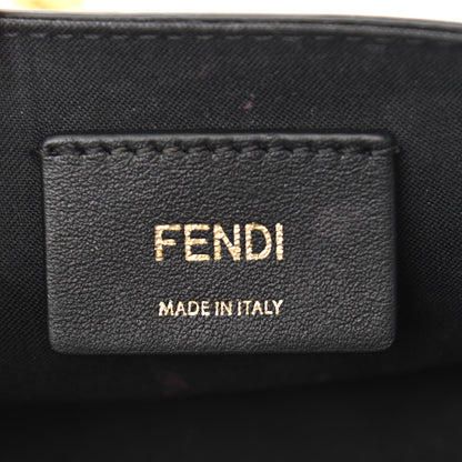 Fendi Vitello Liberty F is Fendi Bi-Color FF 1974 Embossed Envelope Belt Bag Maya Black 7 of 9