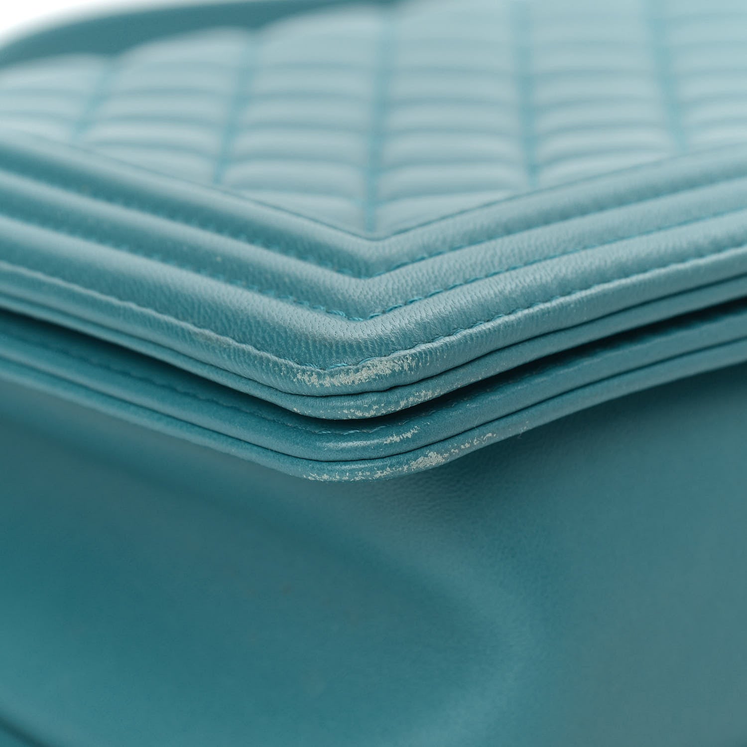 Chanel Lambskin Quilted New Medium Boy Flap Turquoise 8 of 13