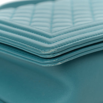Chanel Lambskin Quilted New Medium Boy Flap Turquoise 8 of 13