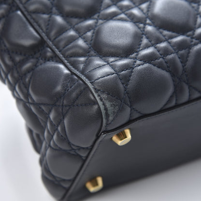 Christian Dior Lambskin Cannage Medium Lady Dior Black 9 of 13