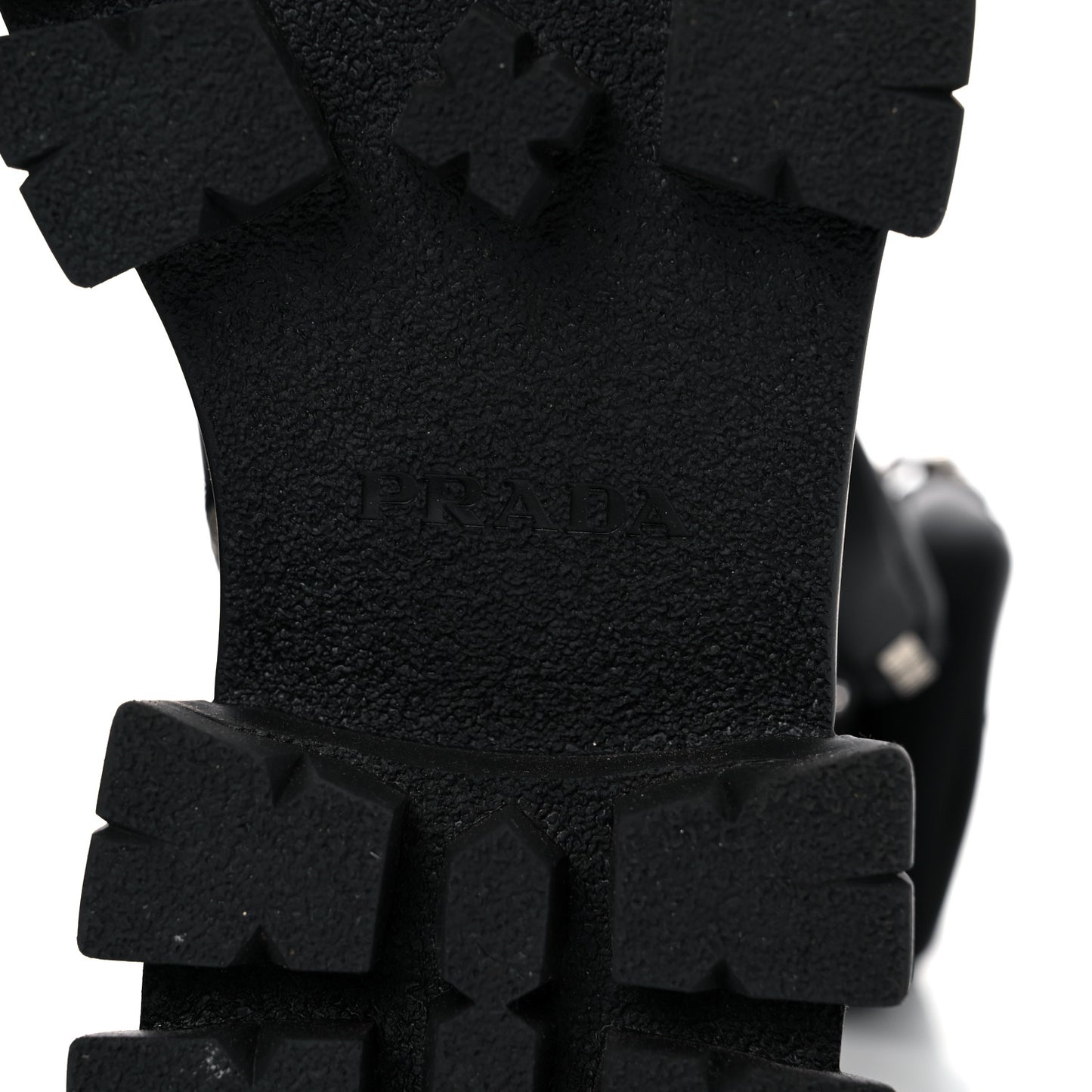 Vitello Lux Nylon Metal Triangle Logo Monolith Pouch Pocket 55mm Tall Combat Boots 39.5 Black