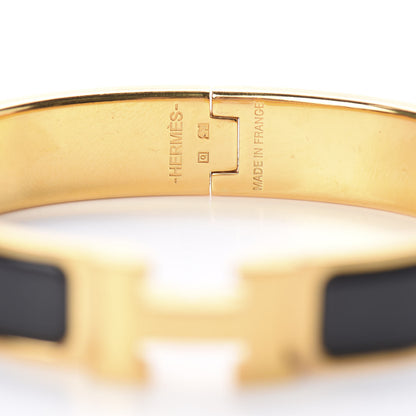 Hermes Enamel Narrow Clic Clac H Bracelet PM Black 3 of 3