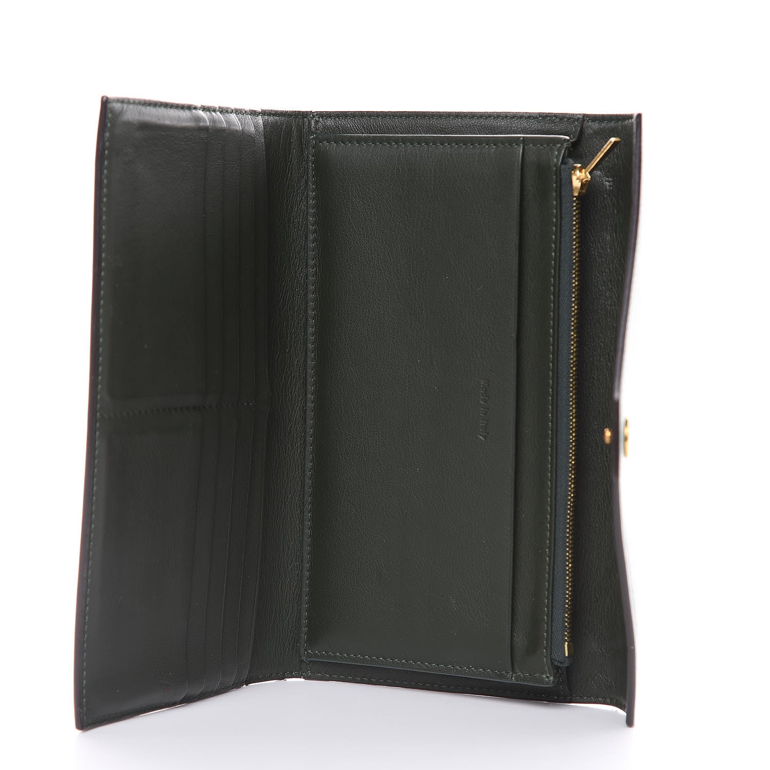 Celine Smooth Calfskin Pocket Tri-Fold Multifunction Envelope Flap Wallet Jade 5 of 15
