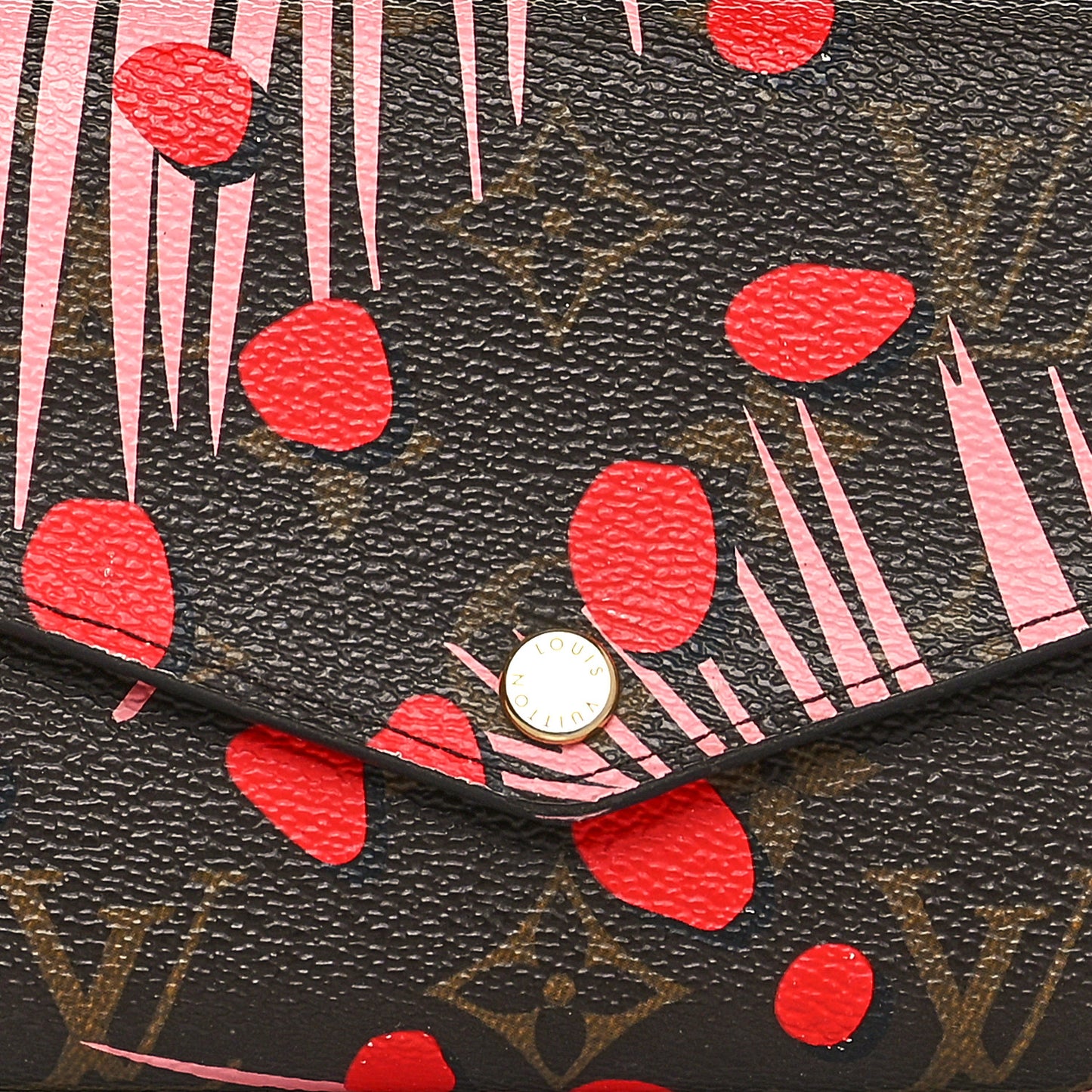 Monogram Jungle Dots Sarah Wallet Sugar Pink Poppy