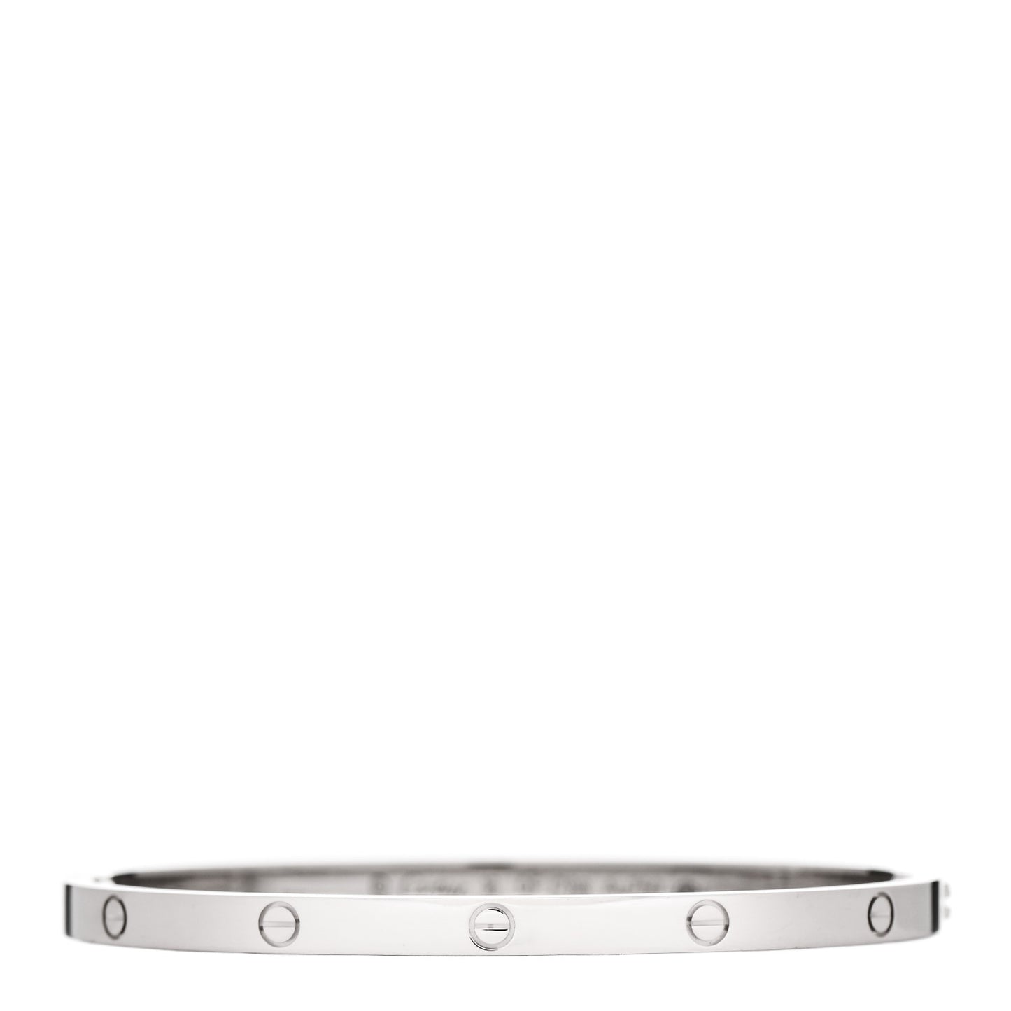 18K White Gold Small LOVE Bracelet 16